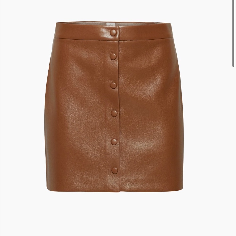 Aritzia Wilfred Manor Mini Skirt - Cognac Size 2